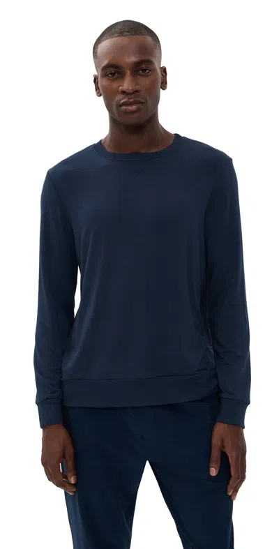 Beyond Yoga Always Beyond Pullover Crew Nocturnal Navy In Blue