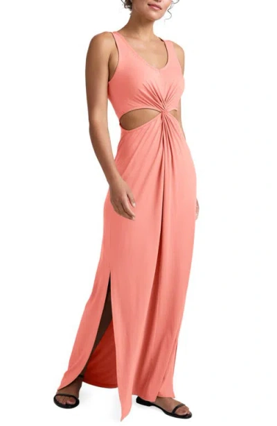 Beyond Yoga Around The World Cutout Detail Maxi Dress In Pink