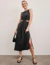 Beyond Yoga Around The World Dress Womens Black Cutout Twist Front Buu1068