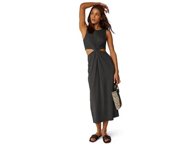 Beyond Yoga Around The World Front Twist Dress In Black