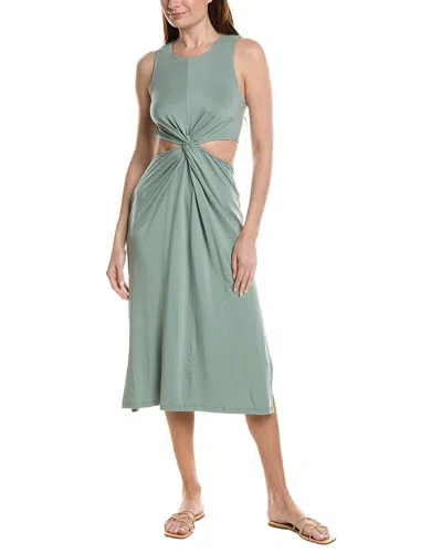 Beyond Yoga Around The World Front Twist Dress In Green