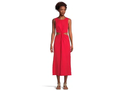 Beyond Yoga Around The World Front Twist Dress In Red