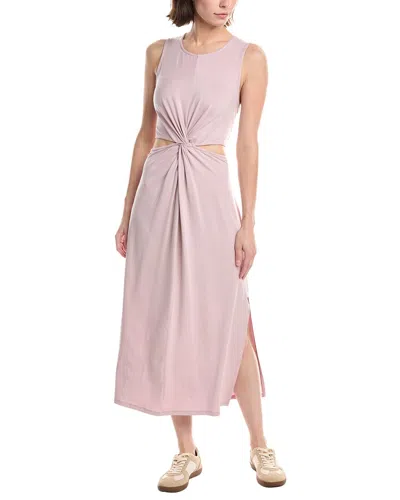 Beyond Yoga Around The World Front Twist Maxi Dress In Pink