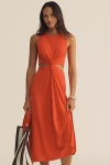 Beyond Yoga Around The World Front Twist Midi Dress