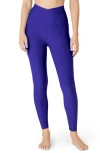 Beyond Yoga At Your Leisure Space Dye High Waist Midi Leggings In Vibrant Royal
