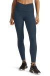 Beyond Yoga At Your Leisure Space Dye High Waist Midi Leggings In Blue