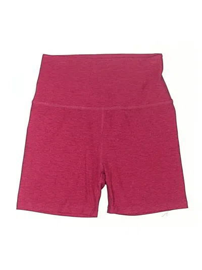 Pre-owned Beyond Yoga Athletic Shorts In Burgundy
