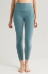 Beyond Yoga Beyond Spacedye High Waist Pocket Leggings In Storm Heather