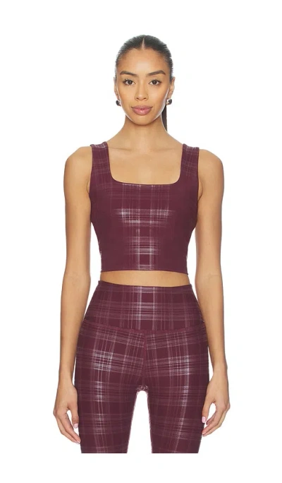 Beyond Yoga Tank-top Beyond The Studio In Burgundy