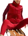 Beyond Yoga Big Cozy Puffer Vest In Red