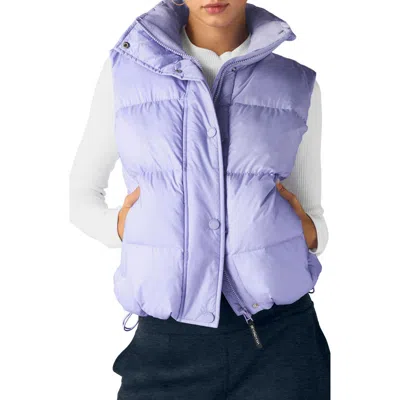 Beyond Yoga Big Cozy Puffer Vest In Blue