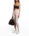Beyond Yoga Spacedye Blocked At Your Leisure Yoga Sports Bra In Darkest Night Chai Colorblock