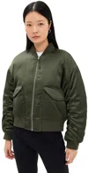 Beyond Yoga Bomber Jacket Forest Green In Forest Green