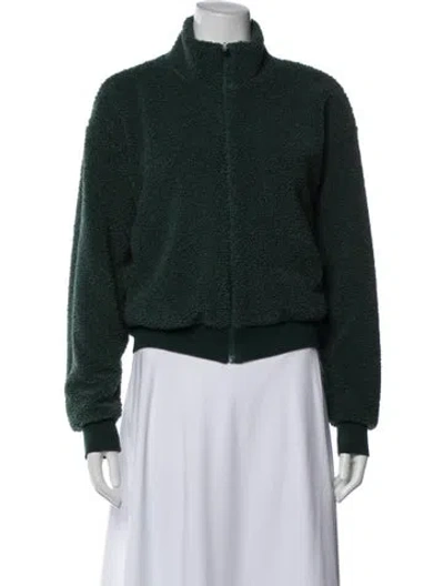 Pre-owned Beyond Yoga Bomber Jacket In Green