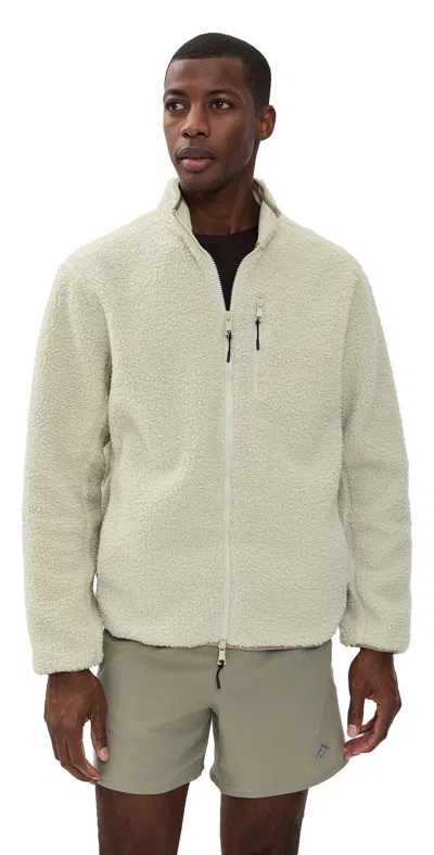 Beyond Yoga Boucle Fleece Men's Zip Jacket Sand In Multi