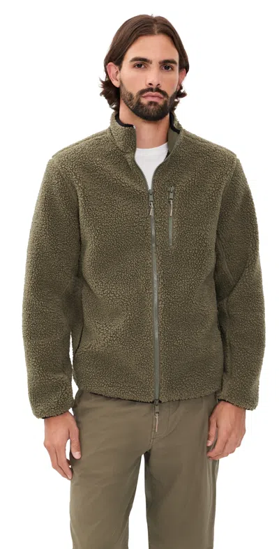 Beyond Yoga Boucle Fleece Zip Jacket Lush Olive In Green