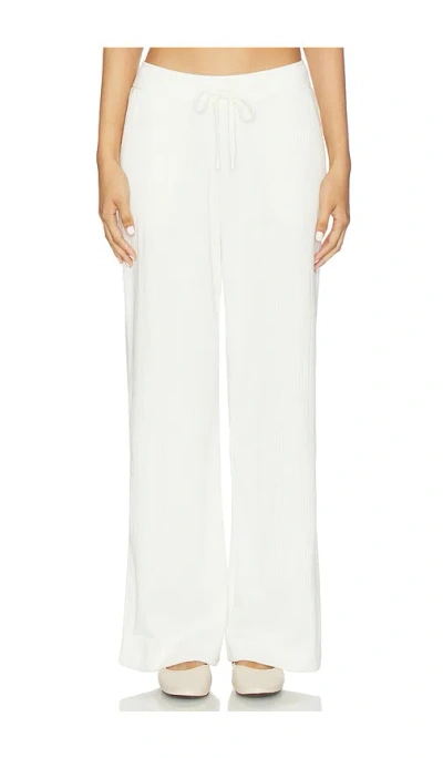 Beyond Yoga Breathe Easy Corduroy Wide Leg Pant In White