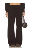Beyond Yoga Breathe Easy Ribbed Wide Leg Pant In Brown