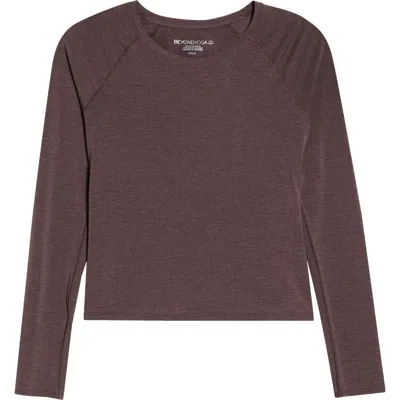 Beyond Yoga Breezeweight Active Long Sleeve T-shirt In Brown