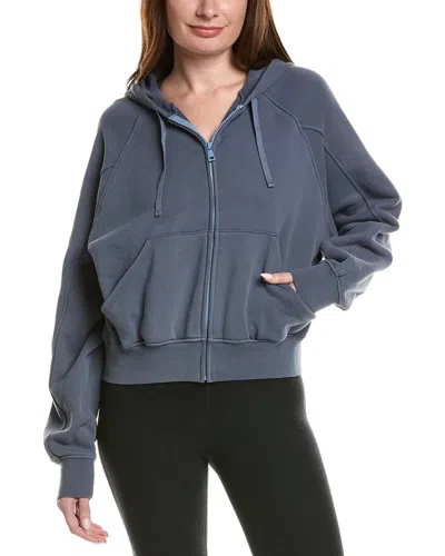 Beyond Yoga Cali Zip Up Hoodie In Blue