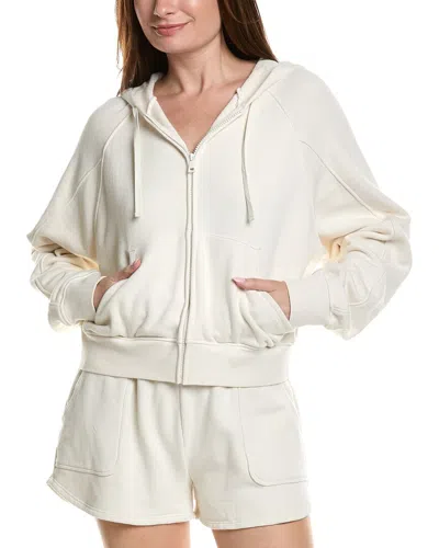 Beyond Yoga Cali Zip Up Hoodie In White