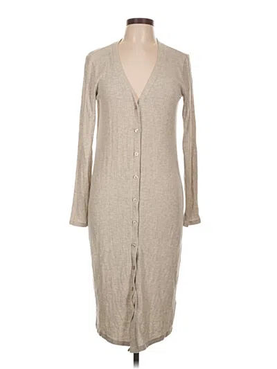 Pre-owned Beyond Yoga Cardigan Sweater In Tan