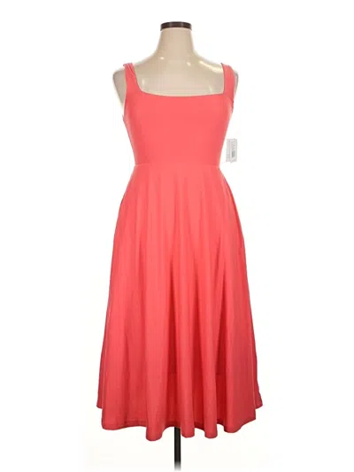 Beyond Yoga Featherweight At The Ready Square Neck Midi Dress In Pink