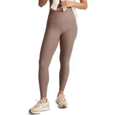 Beyond Yoga Spacedye Caught In The Midi High Waist Legging In Rosey Taupe Heather In Brown