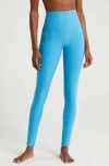 Beyond Yoga Women's Spacedye Caught In The Midi High-waist Leggings In Cali Blue Heather