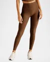 Beyond Yoga Spacedye Caught In The Midi High Waisted Legging In Bold Mocha Heather
