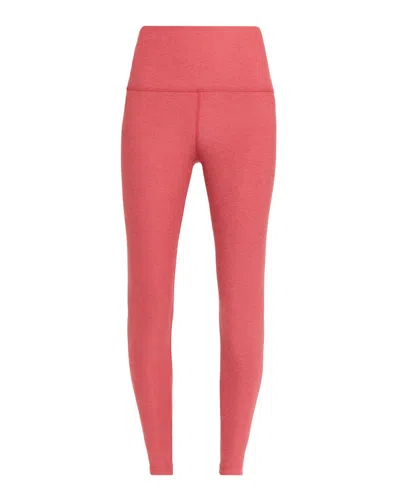 Beyond Yoga Caught In The Midi High-waist Space-dye Leggings In Pink