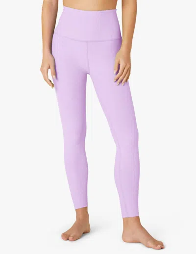 Beyond Yoga Caught In The Midi High Waisted Legging In Crisp Lavender Heather