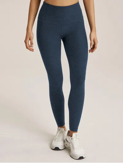 Beyond Yoga Caught In The Midi High Waisted Legging In Nocturnal Navy