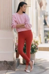 Beyond Yoga Spacedye Caught In The Midi Legging In Coral Glow Heather In Pink