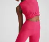 Beyond Yoga Center Stage Tank Top In Vivid Pink Heather In Pink
