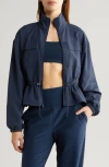 Beyond Yoga City Chic Zip Up Jacket In Nocturnal Navy