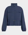 Beyond Yoga City Chic Zip Up Jacket In Nocturnal Navy