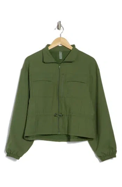 Beyond Yoga City Chic Jacket In Palm Leaf Green