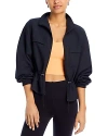 Beyond Yoga City Chic Zip Up Jacket In Nocturnal Navy