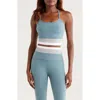 Beyond Yoga Colorblock Space Dye Crop Tank Top In Blue