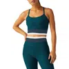 Beyond Yoga Spacedye Horizon Color Block Crop Tank Top In Majestic Blue Tri-color