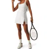 Beyond Yoga Court Appeal Space Dye Active Minidress In Cloud White