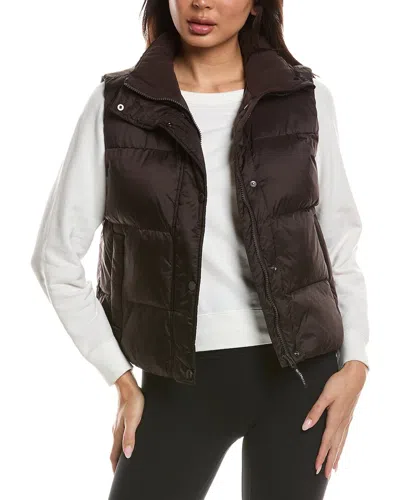 Beyond Yoga Cozy Puffer Vest In Brown