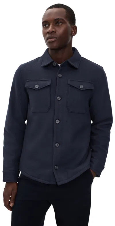 Beyond Yoga Day To Night Wool Shirt Jacket Nocturnal Navy In Blue