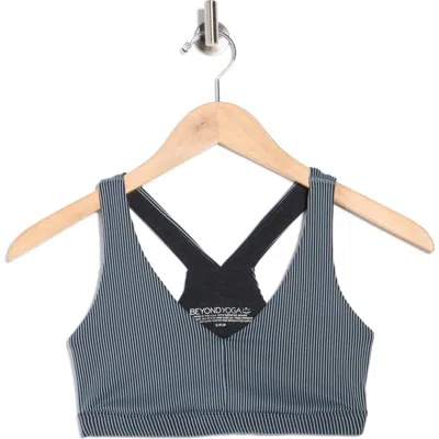 Beyond Yoga Dimensions Sports Bra In Gray