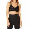 Beyond Yoga Double Back Bra In Black/brown Swirl