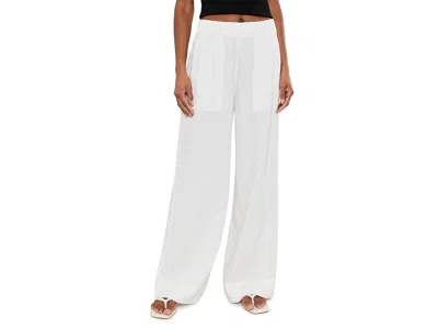 Beyond Yoga Easy Wide Leg Linen Pants In White