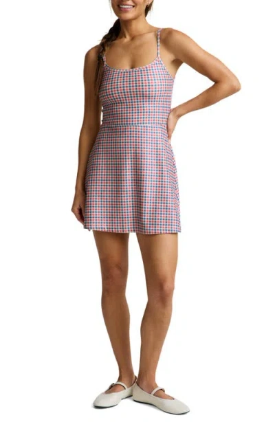 Beyond Yoga Energize Gingham Active Dress In Blue