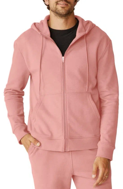 Beyond Yoga Every Body Cotton Blend Zip Hoodie In Clay Pink