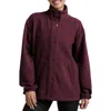 Beyond Yoga Explorer Fleece Jacket In Burgundy